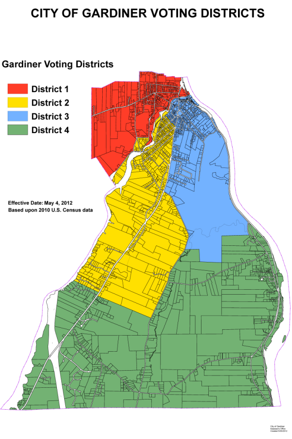 City of Gardiner Voting District Map